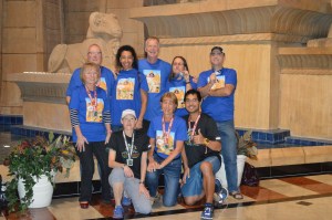 My running buds and me at the Las Vegas Rock and Roll marathon.